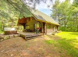 Secluded Log Cabin in NW Michigan Hot Tub and Deck
