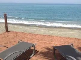 Uniquely located on the beach