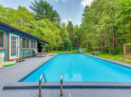 Pocono Cabin with 1-Acre Yard and Private Pool!, pet-friendly hotel in Pocono Lake
