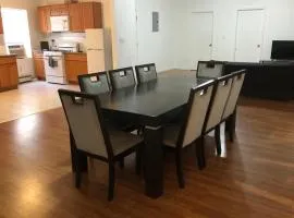 Large and private apartment can sleep up to 8 people comfortably with direct NYC Manhattan train only 5 minute walk away
