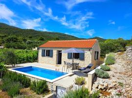 Stone house in vineyard, villa in Račišće