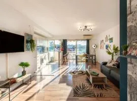 A10 - 1 BDR Heart of Juan les Pins 5 min Sea - AC & Balconies