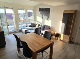 Moderne 3 Zimmer Wohnung Panorama mit großem Balkon für 4Personen inklusive Wifi und Parkplatz
