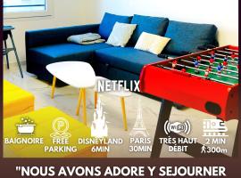 Bourg Palette for 10 - Parking - Netflix - Wifi - Nerf, departamento en Bussy-Saint-Georges