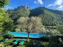 Medieval mountain setting with private garden