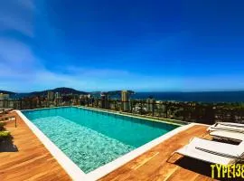 Apto Incrível - Piscina no Rooftop - Vista Mar - 600m Praia Enseada