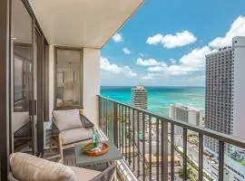 30th Fl Luxury Ocean & Waikiki view with Free Parking
