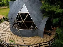 Hermoso domo en altura entre el bosque nativo + tinaja privada