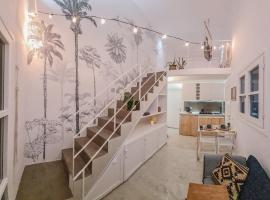 Chic Surf-Inspired Mezzanine Studio "Coco Palm", camera con cucina a Sal Rei