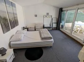 Spacious nest with terrace near the beach