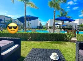 Appartement Sidi Rahal Résidence Dar Al Bahr avec 2 grands jardins au bord de la piscine