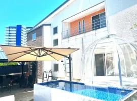 バブルハウス付き!白良浜徒歩10分!プール付き!BBQ雨でも可能!貸切!浅築5LDk