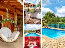 Piscina Climatizada Fogão a Lenha Espaço Para Fogueira Churrasqueira Quartos aconchegantes