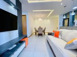 10° andar, Vista linda! 200m praia, 15km parque