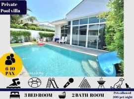 Beachtown Cha-Am Private Poolvilla from beach 2km