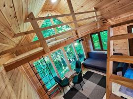 Bear Watching Tiny House, mini casa em Lupeni