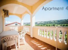 Apartment in Lopar with sea view, loggia, air conditioning, W-LAN (186-4)