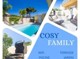 COSYFAMILY RDC 6pers-PISCINE-Jacuzzi-Jardin- Barbecue- TopPros Conciergerie Pérols
