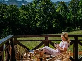 Jurta na Wypasie - luksusowy namiot z widokiem na góry - Jacuzzi, Sauna, Split AC, Private, Star View