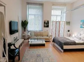 Nr 3 Großzügiges Kamin-Zimmer mit King-Size Bett im Zentrum WLAN TV gute Laune