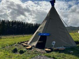 Shandon tipi, luxusní stan v destinaci Lochcarron