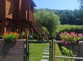 Cabane romantique avec spa privatif insolite en Alsace