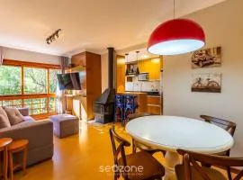 Apt w/ BBQ 1km from Gramado Center SDS104