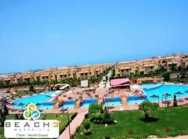 شالية ارضي بجارين مكيف بالكامل في مارسليا بيتش