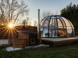 Sphair aux merveilles - D&ocirc;me romantique avec vue panoramique sur la nature, razko&scaron;ni &scaron;otor v mestu Faimes