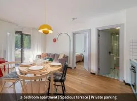 Stylish 2-Bedroom With Large Terrace, Near Forest Park & Beach, Child-Friendly Location