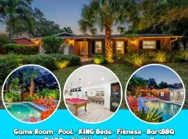 King Beds - Game Room - Pool - Beach 2m - 2,100sqft