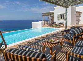 Modern Mykonos Villa Private Pool Stunning View, hotel di Fanari