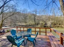 Riverfront Helen Cabin with Hot Tub and Deck!