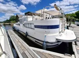 Séjour vintage à bord d'une péniche à Chenillé-Champteussé, 8-10 pers, grand espace extérieur - API-1-46-12