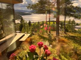 Speilsuite med egen badstue og panorama, chata v destinaci Steinkjer