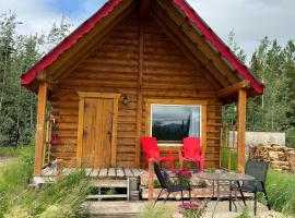 Dry Log Cabin with Mountain Views, chata v destinaci Upper Laberge