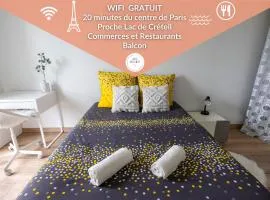 Le VAL HOME - 20min de PARIS et ORLY - Balcon - WIFI - Espace de travail