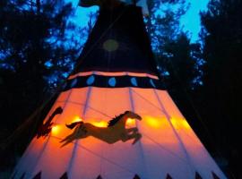 Wild Horses Luxury Tipi - Adjustable King Bed, hotel v destinaci O'Brien