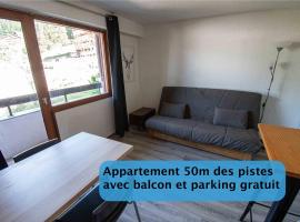 Les Cimes, Chaleureux studio 4 pers, 50m du télécabine, vue dégagée sur les pistes, DRAPS NON COMPRIS