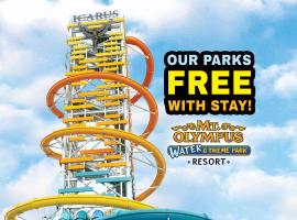 MT. OLYMPUS WATER PARK AND THEME PARK RESORT, hotel s jacuzzi v destinaci Wisconsin Dells