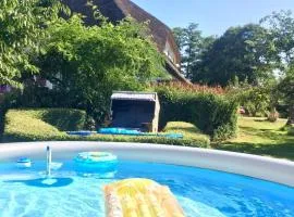 Kamin Ofen Wohnung -Altes Landhaus Oste- 2 Schlafzimmer, Terrasse, Grill, Küche, Bad, WLAN, nah am Nordsee Strand