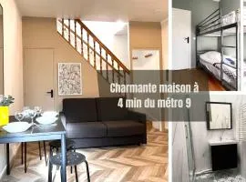 #2 Charmante maison à 4 min Métro 9