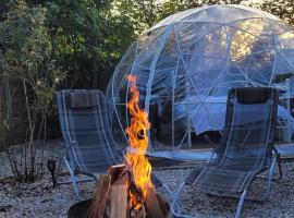 Fichtel-Bubble gegen Aufpreis mit Hot Tub und Sauna, οργανωμένο κάμπινγκ σε Hohenberg an der Eger