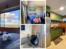 Flat Lago Norte com Vista Livre Nascente - Condomínio Piscina, Estaciomento e Portaria 24h - Cozinha Completa e Wi-Fi 400mbps
