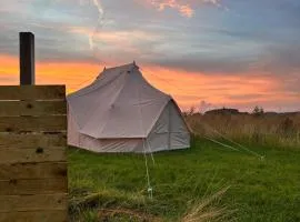 Big tent with real beds and ocean view