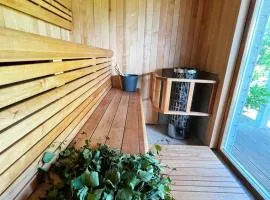 Cozy recreation area with a cabin