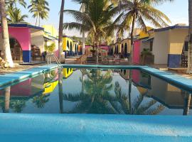 Bungalows Azteca, hotell i San Patricio Melaque