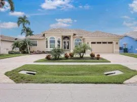Alluring waterfront home with W exposure, pool/dock