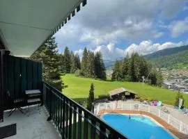 Studio ski aux pieds vue superbe sur les pistes