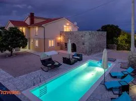 Luxury and modern villa with pool near beach by Traveler tourist agency Krk - ID 2138